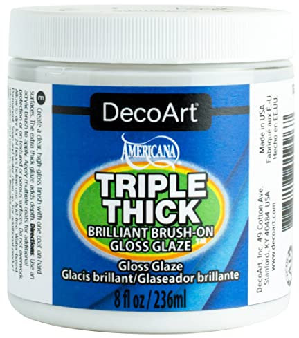 8 Ounce Jar Triple Thick Brilliant Brush-On Gloss Glaze TG01-36