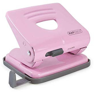 Rapesco 1358 825 2-fach-Metalllocher, 25 Blatt Stanzkapazität, Rosa