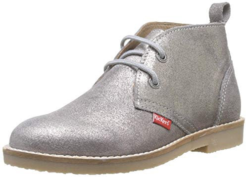Kickers Tyz, Botas Slouch Unisex Niños, Plateado (Argent 16), 34 EU
