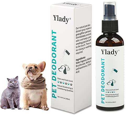 YLady Pet Deodorant Spray Hundeparfum, 100ml Katze Parfüm Fellsprays für Hunde Trockenshampoo Pet Entfilzungsspray, Hundeparfüm gegen Geruch Fellpflege Hunde Deo Geruchsentferner