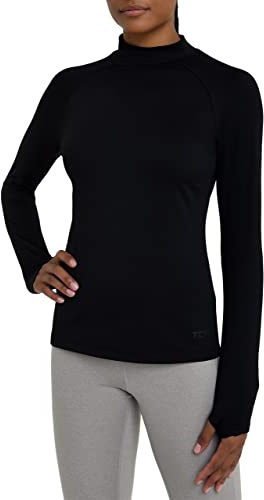 TCA SuperThermal Maglia Termica da Donna a Manica Lunga con Quickdry a Collo Alto - Nero, XS