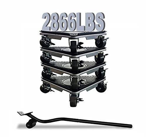 DUEBEL Lifter Furniture Sliders for Hardwood Floors Jack Furniture Dolly Appliance Dolly for Moving Pads Furniture Movers Sliders 1300KG (2866 LBS)