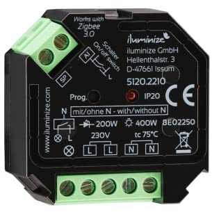 Aktor Mini für Lichtschalter/Wechselschaltung, 230V - Phasenabschnitt | Zigbee kompatibel (Schalt-Aktor)