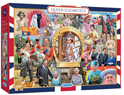 Gibsons Queen Elizabeth II 1000 Piece Jigsaw Puzzle for Adults | British Royal Family History | Sustainable Puzzle | Premium 100% Recycled Board Great Gift | Gibsons Games