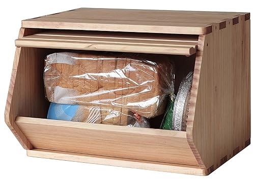 unununu Stackable Solid Wood Storage Chests, Modular Bins with Lids, 15.5W