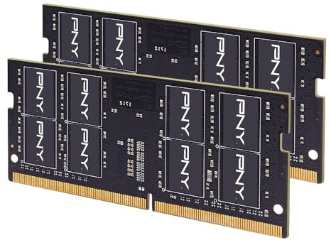 PNY Performance 64GB (2x32GB) DDR4 DRAM 3200MHz (PC4-25600) CL22 1.2V Dual Rank Notebook/Laptop (SODIMM) Laptop Memory Kit - MN64GK2D43200-TB
