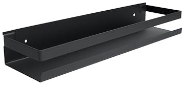 DOESS Duschkorb – Badezimmerregal – Duschregal – Shampoo-Halter – Duschkorb ohne Bohren – Badezimmer-Organizer – Edelstahl (Schwarz, 40 CM)