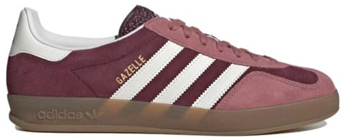 adidas Originals Gazelle - Tenis de interior para hombre, Blanco Carmesí granate, 42 EU