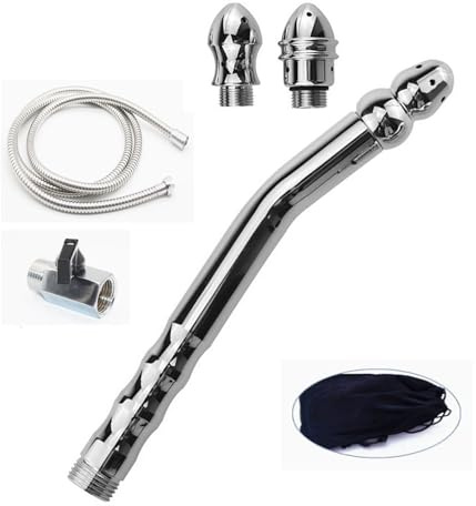 LIYJTK Shower Douche Nozzle Shower Enema Douche Cleansing System, Nozzle Shower Attachments kits, Handheld Water Shower Nozzle Anal Rinse Vaginal Cleaning Kit