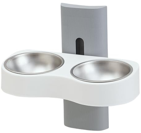 Ciotole per cani rimovibili - Stazione di alimentazione elevata con piatti staccabili in acciaio inossidabile, supporto per l'alimentatore per animali domestici rialzati | Design resistente alla fuori