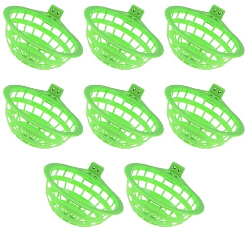 VICASKY 8 Nidi per Uccelli in Plastica Resistenti, Ciotole Rotonde per Nidificazione di Piccioni e Calopsitte, Accessori Ventilati per Gabbie di Uccelli Domestici e Riproduzione