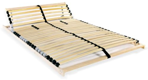 vidaXL Legno Faggio Rete Doghe 7 Zone 28 Doghe 140x200cm Letto Matrimoniale
