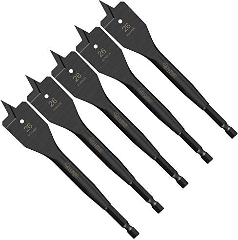 SabreCut SCRIW26_5 Lot de 5 mèches plates pour bêche à bois 26 mm x 152 mm