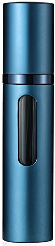 Travelofo Parfümzerstäuber Nachfüllbar, Leer Reise Parfüm Zerstäuber Mini Portable Sprühflasche mit Fenster für Unterwegs, 8ml (B-Blau)