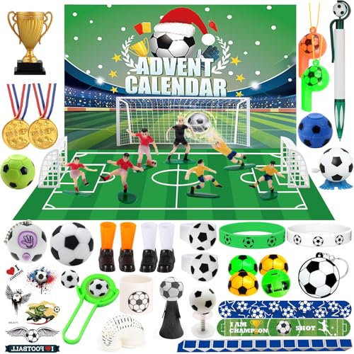 Football Advent Calendar 2025 Kids Boys Girls Teens 24 Day Christmas Countdown Advent Calendar 2025 24 Boxes Football Gifts World Cup Xmas Soccer Advent Calendar 2025 for Boys Age 6 7 8 9 10 11 12