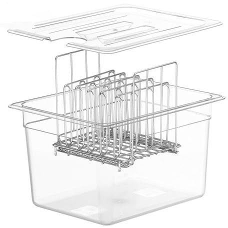 Sous Vide-behållare med Lock, 12L Slow Cooker-behållare med Stor Kapacitet Matförvaringsbehållare Sous Vide-tillbehör, Kompatibel med de Flesta Sous Vide-spisar