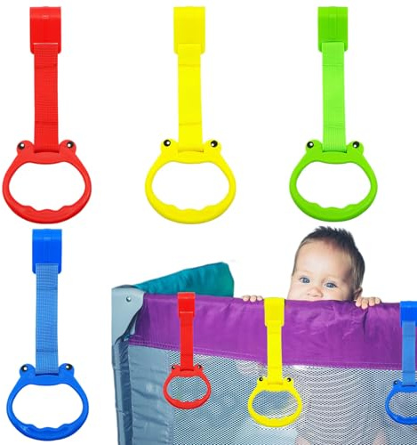 Pull Up Bar, Pladen Pull Up Rings | Lot de 4 poignées de traction pour bébé sans odeur de dessin animé, meubles de garderie ergonomiques, literie et décor pour saisir des exercices