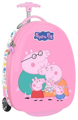 Peppa Pig Baby Pig - Trolley de Cabine 16 Pouces, Valise à roulettes, Cadenas de sécurité, Valise légère, 28 x 23 x 43 cm