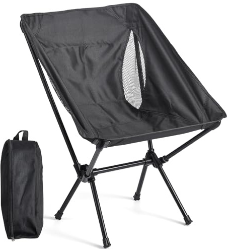 Yabano Portable Camping Chair, Ultralight Folding Backpacking Chair with Carry Bag, Compact & Lightweight for Hiking, Mountaineering, Beach, Picnic & Outdoor Adventures