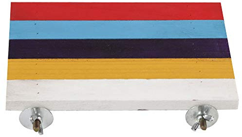Juguete Puente de Madera para Pequeños Mascotas, Balancín Colorido, 20x15 cm, Seguro y Duradero - Estimula la Curiosidad, Fácil Instalación, Ideal para Hámster, Ardilla y Loro