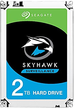 Seagate SkyHawk, interne Festplatte 2 TB HDD, für Videoaufnahme mit bis zu 64 Kameras, 3.5 Zoll, 64 MB Cache, SATA 6 Gb/s, silber, inkl. 3 Jahre Rescue Service, Modellnr.: ST2000VX008