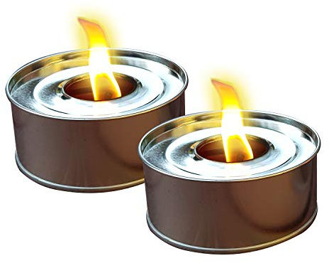 Krause & Sohn Outdoorkerzen 2er Set, Partyfeuer, Garten Dekoration mit jeweils 4 Stunden Brennzeit