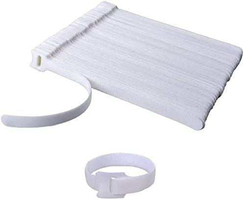 Tuokay 100 PCS Sangles Câble, Réutilisables et Reglable Serre Cable en Nylon, Organisateur Rangement Cable pour Attacher Les Câbles, Gaines, Fils PC, Fils Électriques (Blanc)