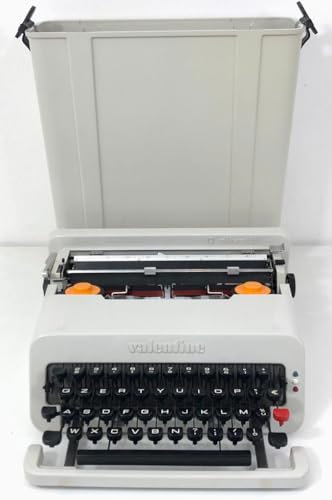 ALE E COMMERCE Macchina da Scrivere Realizzata per Olivetti Valentine Bianca + Custodia Originale