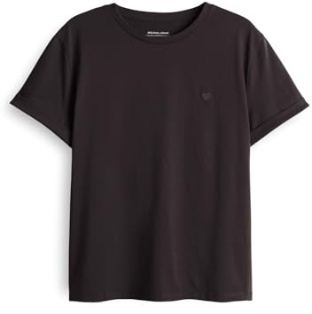 OPUS Damen Kurzarmshirt | SERZ T-Shirt Regular aus Organic Cotton Midnight Brown, 42