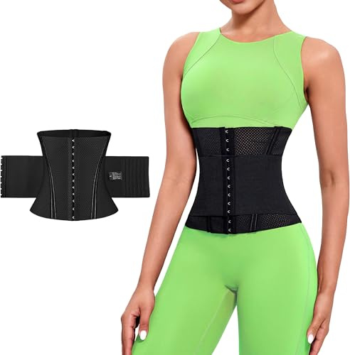 PQWEUU Fascia Addominale Dimagrante Corsetto Postpartum Cintura Snellente Pancia Cincher con Regolabile Fascia Post Parto Shapewear Intimo Modellante (Nero, M(56-64KG))