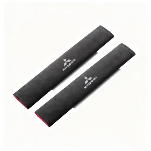 DUCHSAN 2Pcs Cuscinetto Cintura di Sicurezza Dell'auto per Mitsubishi Pajero Sport 2(II) | 2008-2015, Cotone Minky Cinture Copri Seggiolino Protezione,Lavabile