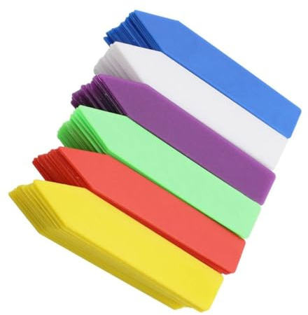 TOYANDONA Marque des Plantes en Plastique 200 Pièces, Étiquettes Résistantes aux UV pour Jardin Potager et Décoration Extérieure Couleur Aléatoire