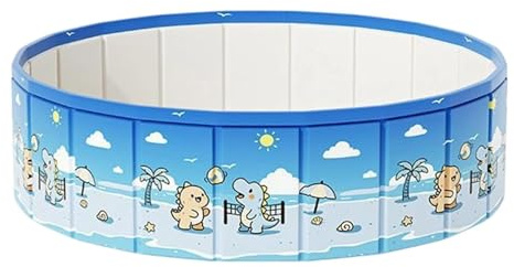 Fold Up Pool - Kiddie Pool | Outdoor Water Play Toys | Non-Slip Foldable Swimming Pôol With Drain Pipe, Portable Kids Pôol Pet Bathtub, For Garden Patio Beach Lake Park Summer Vacation
