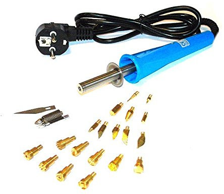 edi-tronic Lötkolben Brandmalkolben Brennstempel Brennkolben für Holz Kork Leder 30W ZD972A