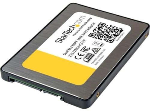 StarTech.com Dual M.2 SATA Adapter mit RAID (2x M.2 SSD auf 2,5 Zoll SATA (6Gbit/s) RAID Adapter / Konverter mit TRIM Unterstützung)