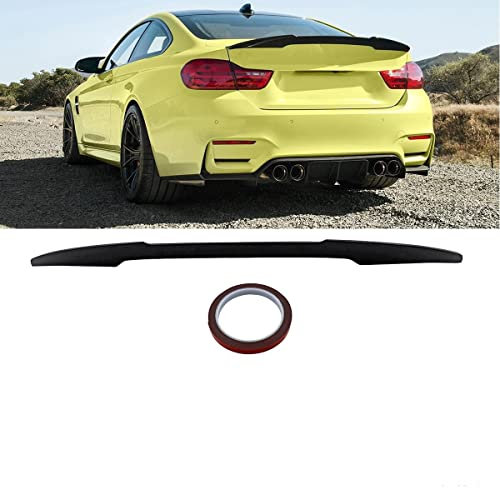 DM Autoteile Sport-Performance Heckspoiler Schwarz Glanz V-Form kompatibel für BMW 4er M4 F82 Coupe