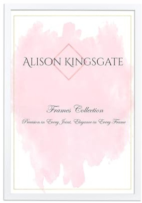 Alison Kingsgate Sleek WHITE Picture Frame for Photos & Posters - A2 | Engineered Wood, Shatterproof Perspex Front, Ideal for Wall Art Display, Documents, Certificate & Home Décor