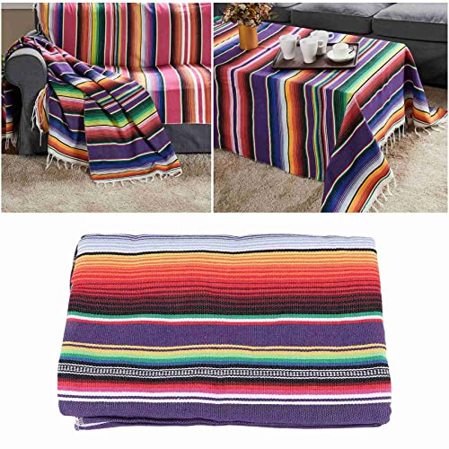 Roundsky Mexikanische Tischdekken für Mexikanische Hochzeitsdekorationen, Saltillo Serape Bett- und Picknickdecken