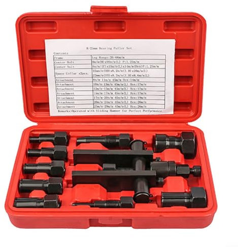10-teiliger Lagerabzieher, Motorrad Lager Entfernungswerkzeug, Abzieher mit Box-Set Polradabzieher