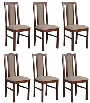 LeafDesign Lot de 6 chaises de salle à manger, 120 kg, en bois de hêtre massif, chaises de salle à manger, cuisine