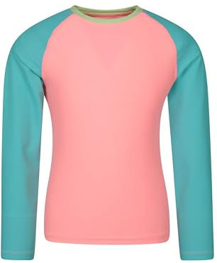 T-Shirt Anti-UV Enfants - Protection UV, Manches Longues, Rashguard séchage Rapide, Maillots de Bain pour garçons et Filles - Printemps été, Plage