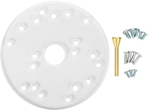 Placa base universal para fresadora de acrílico con tornillos de centrado para fresadoras de corte, herramienta auxiliar para carpintería, transparente, duradera, 7,5 mm de