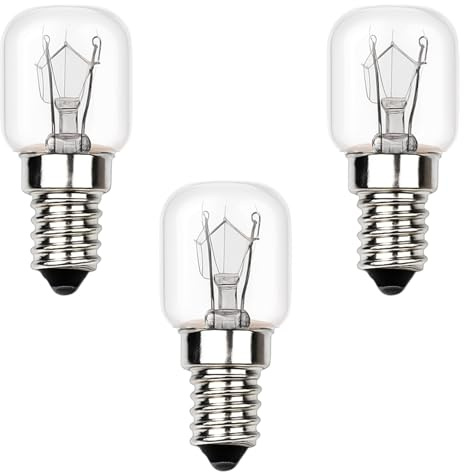 3 Unité E14 Ampoule Four, T22 25W Lampe de Four Résistante à 300 Degré 2700K Blanc Chaud AC220V-240V, Petite vis Edison Ampoule Lampes pour Micro-ondes Four Lampe à Sel Hotte de Cuisine Réfrigérateurs
