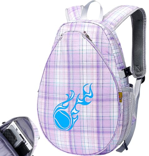 Jorzer Sac de Tennis pour Enfants, Sac à Dos de Tennis léger et imperméable avec Poches en Filet, capacité 28 x 40 x 15 cm, pour Adolescents, Violet