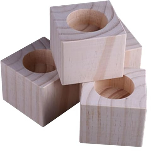 Kraftiga möbelhöjare – 4 st set med säng och soffa, höjare, höjd 5/10/15 cm, trämöbelstöd för stolar, bord, soffor och pallar (Ø 7 cm)
