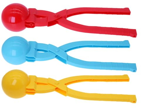 Schneeballformer Clip, 3PCS Großer Schneeballformer, Lustiges Einfach Zu Bedienendes Schneeballform Werkzeug Für Kinder Erwachsene, Schneeballforme Clip Winterliche Spiele Im Freien (Farbe Zufällig)