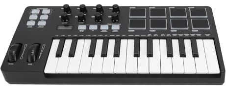 Tomantery 25 Key USB MIDI Keyboard Controller with Versatile Creativity for Music Production Software, Ideal for Recording, Performing with Friends Anywhere