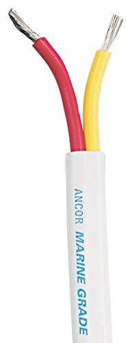 Ancor 124710 Tinned Cable Safety Duplex 2x1mm2 Flat 30M, Navy