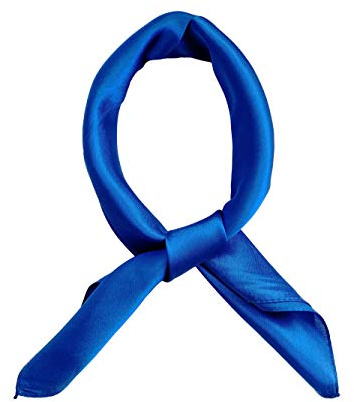 Topmode Foulard carré couleur unie 57 * 57cm (Bleu royal)