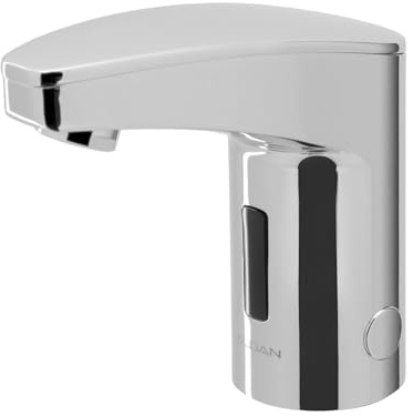 Sloan Optima EAF-350 Sensor Activated Touch-Free Faucet, Commercial Grade w/Mounting Hardware & Integrated Side Mixer - 0.5 GPM Battery-Powered Deck-Mounted Mid Body, Polished Chrome Finish, 3335111